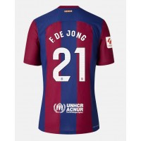 Camiseta Barcelona Frenkie de Jong #21 Primera Equipación 2023-24 manga corta